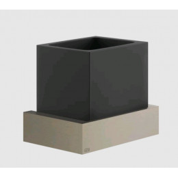 Стакан, Gessi, Rettangolo, шгв 140*97.5*116,5, цвет-чёрный/Finox Brushed Nickel