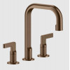 Смеситель для раковины, Gessi, Inciso, цвет-Copper Brushed PVD