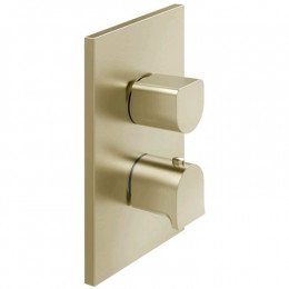 Смеситель для душа, Gessi, Rilievo, на 3 потребителя, цвет-Brushed Brass PVD