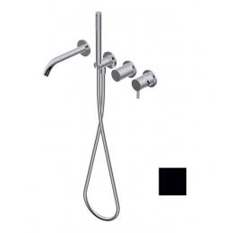 Смеситель для ванны и душа, Ritmonio, Diametro35 S, на 2/3 потребителя, с поворотным переключателем, цвет-черный