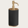 Дозатор для жидкого мыла, Gessi, Origini, шгв 75*97*199, цвет дозатора-Warm Bronze Brushed PVD/чёрный
