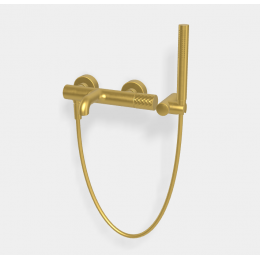 Смеситель для ванны и душа, Fima Carlo Frattini, Spillo Tech, X COLLECTION, цвет-золото брашированное