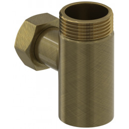 Уголок, Сунержа, со спускным клапаном, присоединительный размер-НР G 1" / НГ G 3/4", цвет-бронза состаренная