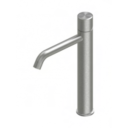 Смеситель для раковины, Quadro design, Stereo, цвет-сталь брашированная