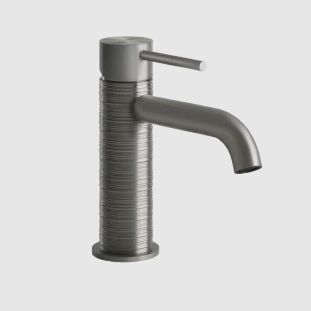 Смеситель для раковины, Gessi, Trame, цвет-сталь брашированная