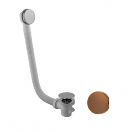 Слив-перелив, Fima Carlo Frattini, Complementi Bagno, для ванны, Click-Clack, без сифона, цвет-бронза брашированная янтарная