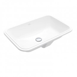 Раковина, Villeroy&Boch, Architectura, шгв 570*370*180, отверстия для смесителя-отсутствуют, цвет-альпийский белый