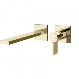 Смеситель для раковины, Gessi, Inverso Diamantato, цвет-Brass PVD