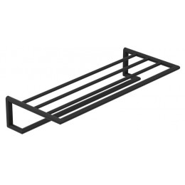Полотенцедержатель, Kludi, VELA R, с полкой-решёткой, шгв 618*262*120, цвет-черный матовый