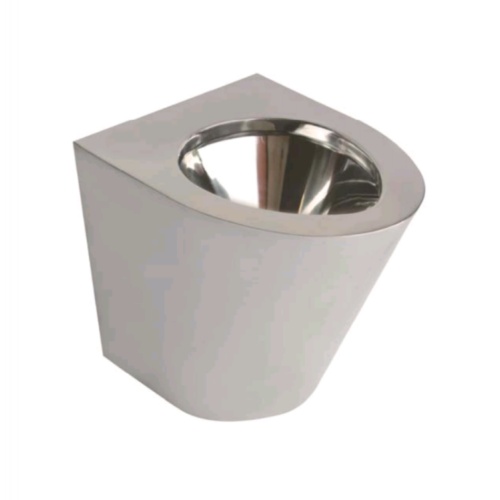 Унитаз, Nofer, напольный, шгв 355*390*540, цвет-сталь матовая