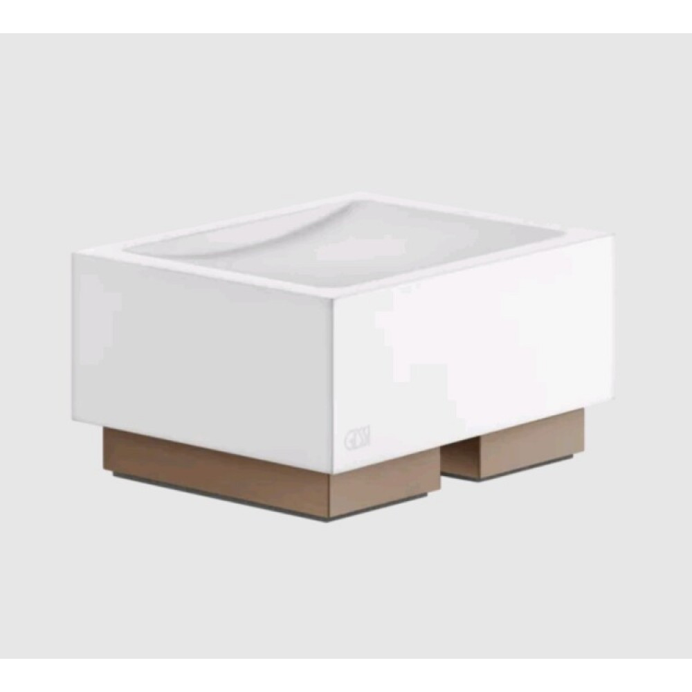 Мыльница, Gessi, Rettangolo, шгв 105*85*56.5, цвет-белый/Copper Brushed PVD