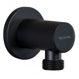 Шланговое подсоединение, Splendy, круглый отражатель, без держателя, цвет-черный матовый