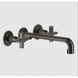 Смеситель для раковины, Gessi, Inciso, цвет-Black Metal Brushed PVD