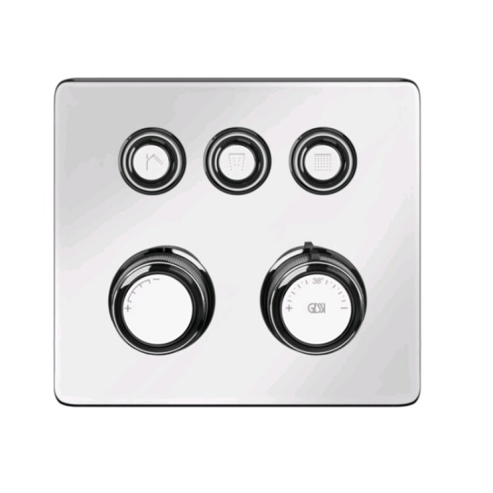 Смеситель для душа, Gessi, Hi-Fi Eclectic, на 3 потребителя, цвет-хром