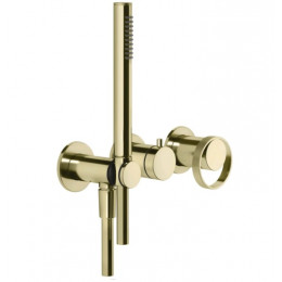 Смеситель для душа, Gessi, Anello, на 2 потребителя, цвет-Brass PVD