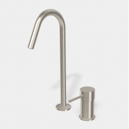 Смеситель для раковины, Fima Carlo Frattini, Spillo Up, цвет-брашированный никель