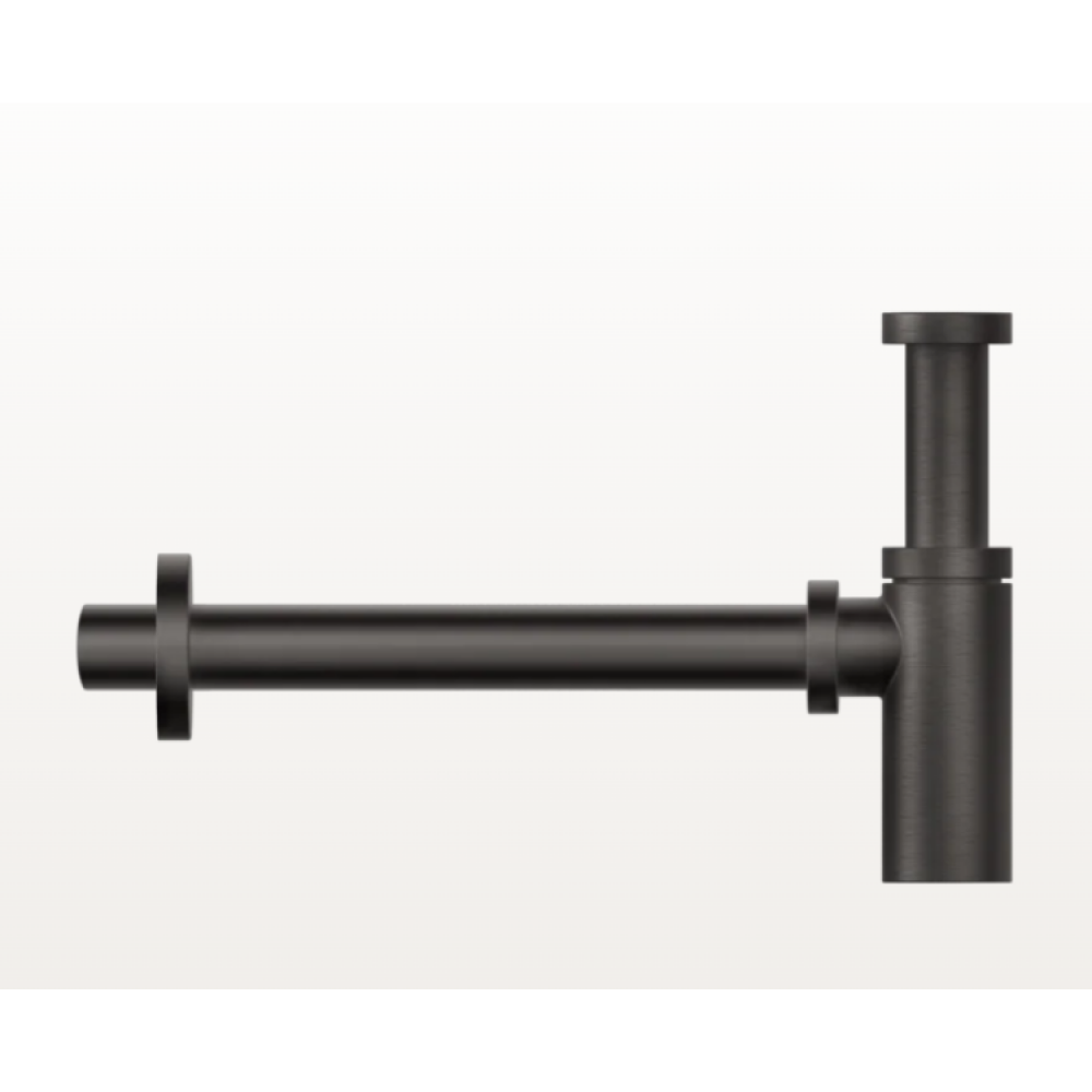 Сифон, Gessi, Technical Accessories, для раковины, округлый, 1 1/4", цвет-Black Metal Brushed PVD