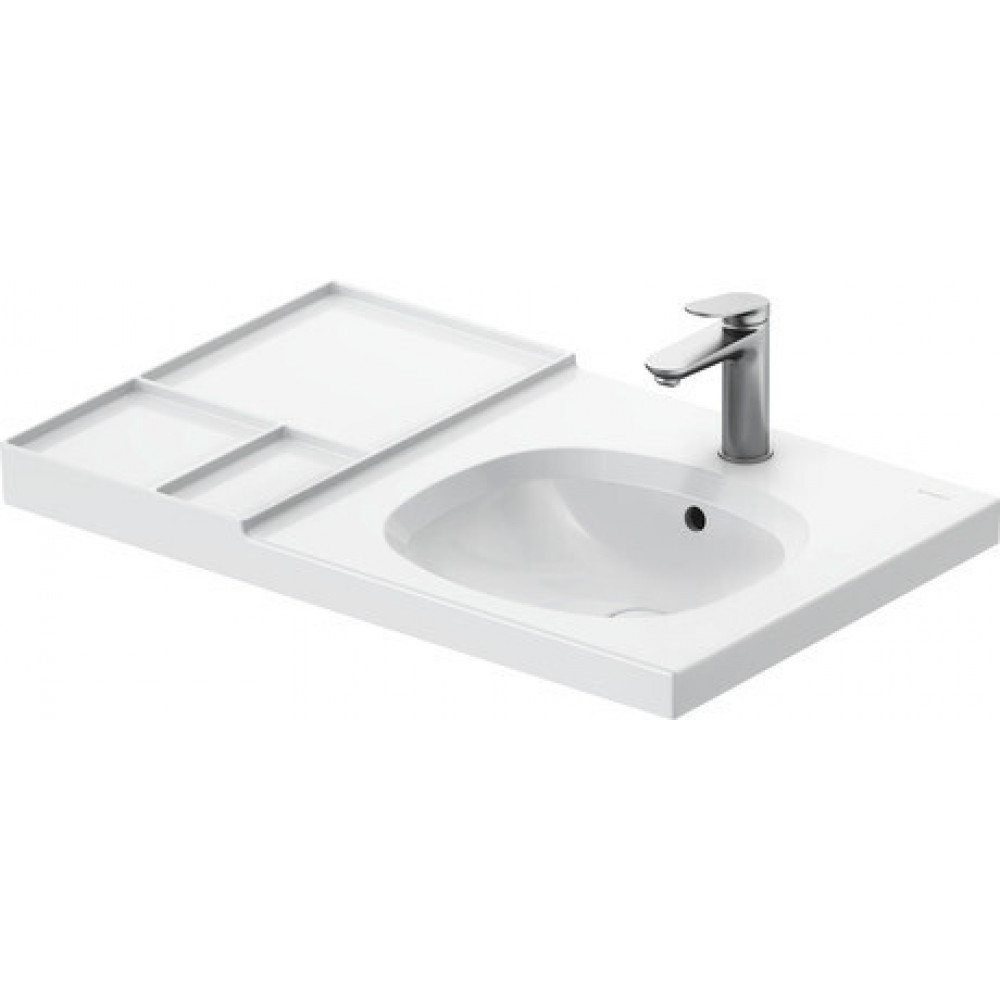 Раковина, Duravit, Aurena, шгв 800*500*190, отверстия для смесителя-1, HygieneGlaze, цвет-белый