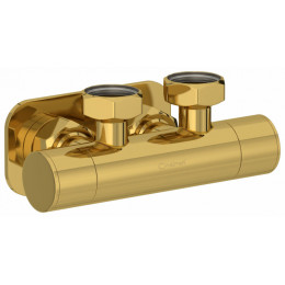 Вентиль, Сунержа, EU50, 2 х НГ G 3/4" / 2 х НГ G 3/4", угловой, скрытый, цвет-золото
