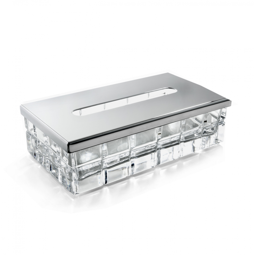 Контейнер для бумажных салфеток, 3SC, Palace, настольный, шгв 230*125*70, цвет-никель сатинированный черный матовый