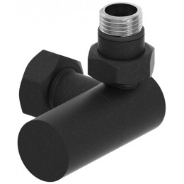 Вентиль, Сунержа, 3D, G 1/2" НР х G 3/4" НГ, правый, цилиндр, цвет-тёмный титан муар