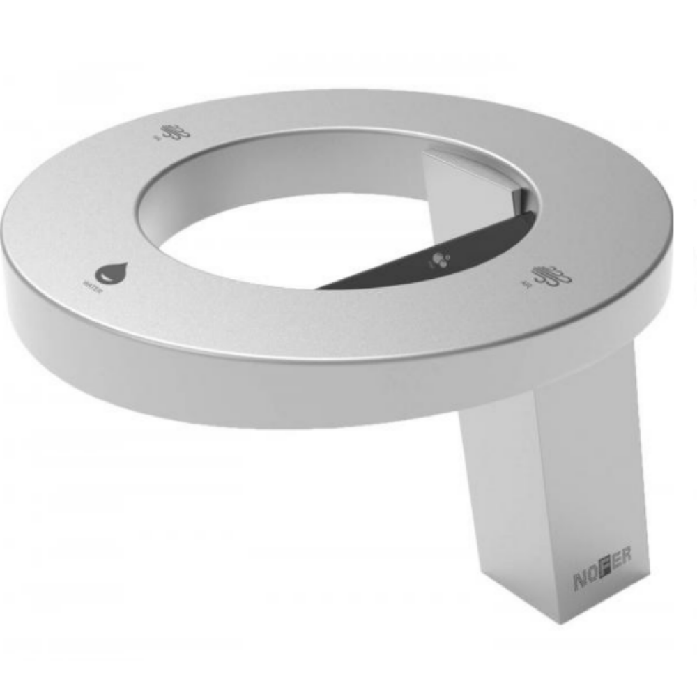 Сушилка для рук, с краном и дозатором мыла 3 в 1, Nofer, Concept 3, шгв 230*263*188, цвет-алюминий серебристый