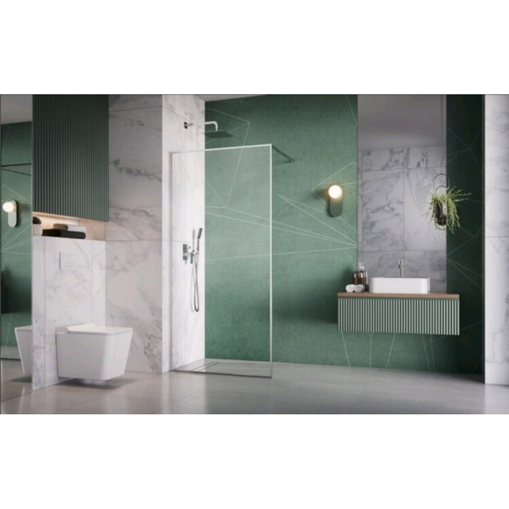 Душевая перегородка, Radaway, Modo F II, шв 1000*2000, хром, цвет стекла-прозрачный, Easy Clean