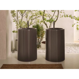 Раковина, Cielo, Itaca, шгв 530*530*850, отверстия для смесителя-отсутствуют, цвет-Ninfea