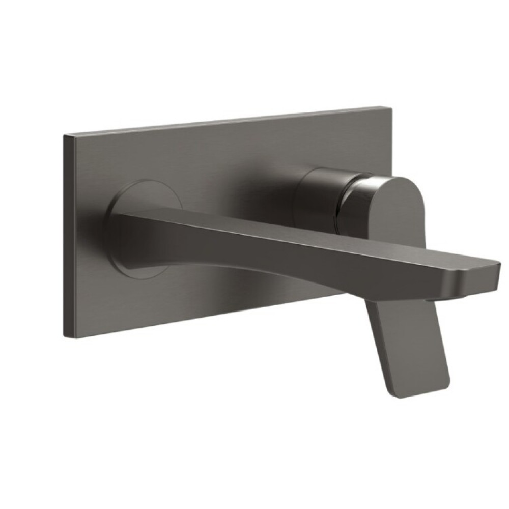 Смеситель для раковины, Gessi, Rilievo, цвет-Black Metal Brushed PVD