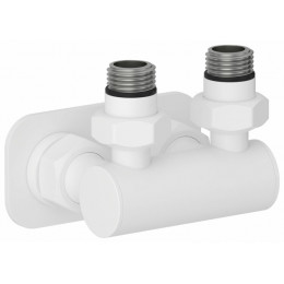 Модуль, Сунержа, угловой EU50,  для водяных полотенцесушителей, цвет-белый матовый