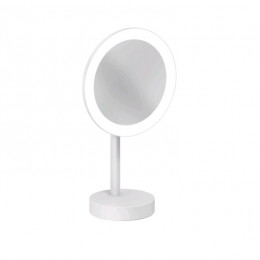 Косметическое зеркало, Kludi, VELA R, с подсветкой, цвет-белый матовый