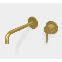 Смеситель для раковины, Fima Carlo Frattini, Snap, цвет-золото брашированное