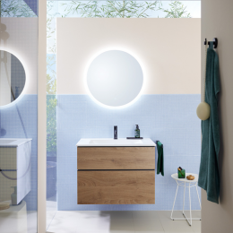 Тумба под раковину, Burg, Eqio, шгв 820*490*620, раковина-в комплекте, цвет-Caramel oak decor