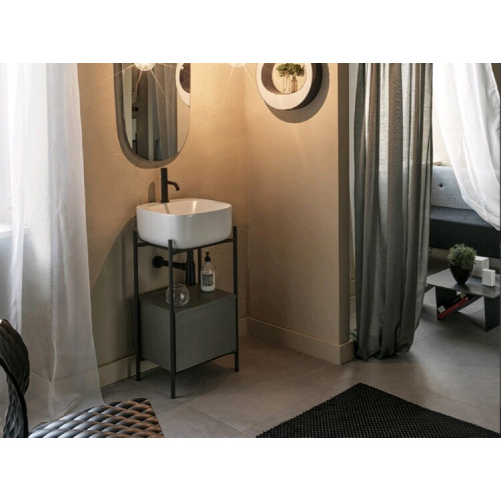 Консоль, Scarabeo, Laila, для раковины, шгв 440*390*775, цвет-Black Matt