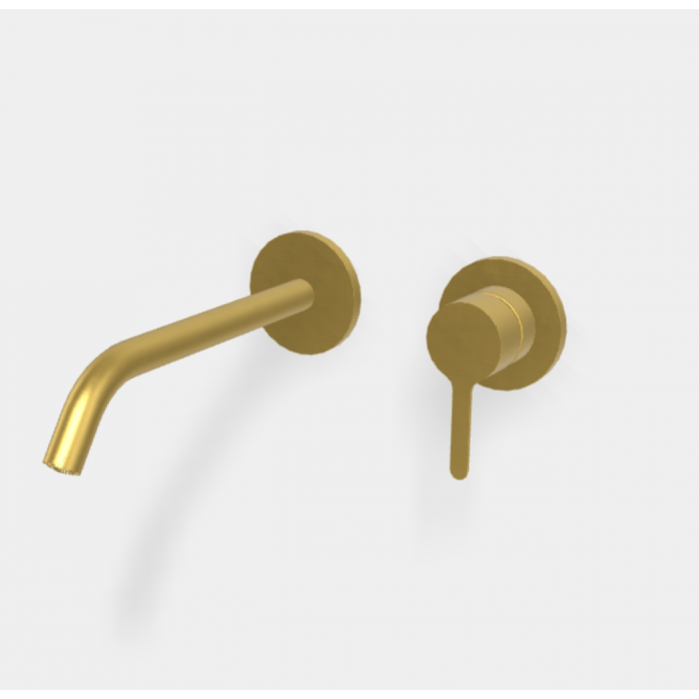 Смеситель для раковины, Fima Carlo Frattini, Snap, цвет-золото брашированное