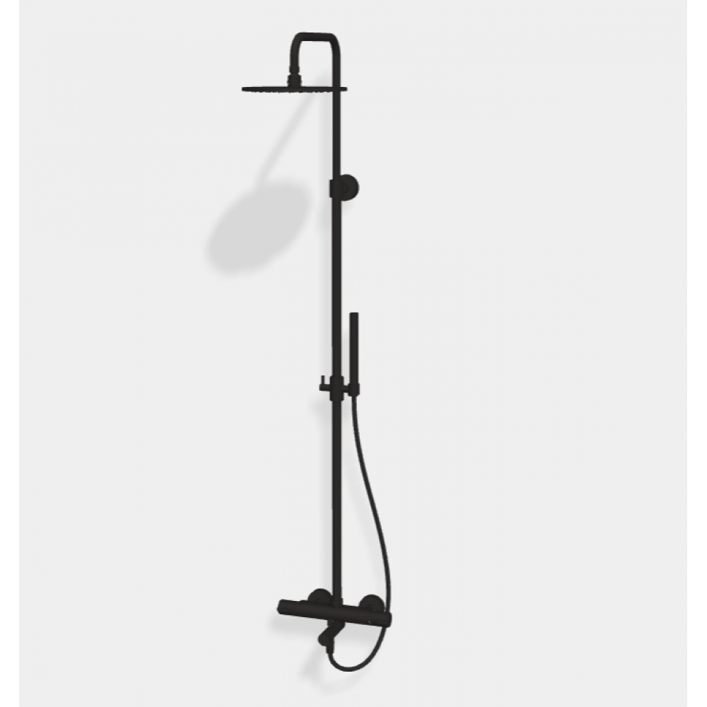 Душевая стойка, Fima Carlo Frattini, Shower column, цвет-черный матовый