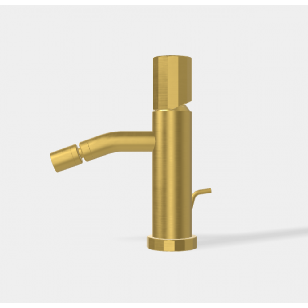 Смеситель для биде, Fima Carlo Frattini, Spillo Tech, V COLLECTION, цвет-золото брашированное