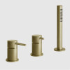 Смеситель для ванны и душа, Gessi, 316 Bath-Shower, на 2 потребителя, цвет-Brushed Brass PVD (старый арт. 54043/727)