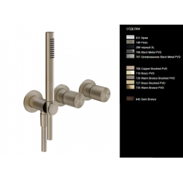 Смеситель для душа, Gessi, Habito Bath-Shower, RIGATO, цвет-Brushed Brass PVD
