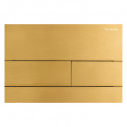 Клавиша смыва, Splendy, Stable Mood, для унитаза, шгв 220*5*150, с прямоугольными кнопками, цвет-золото матовое (брашированное)