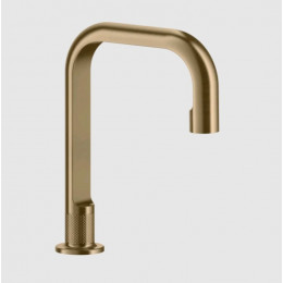 Смеситель для раковины, Gessi, Inciso, цвет-Warm Bronze Brushed PVD