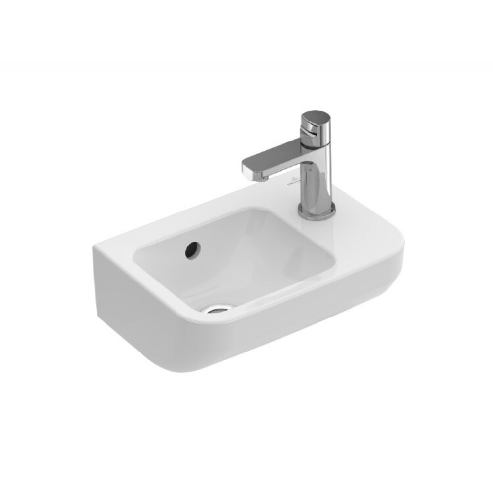 Раковина, Villeroy&Boch, Architectura, шг 360*260, отверстия для смесителя-1 справа, CeramicPlus, цвет-альпийский белый