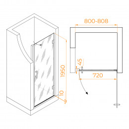 Душевая дверь RGW HO-011B 800