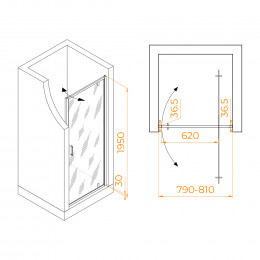 Душевая дверь RGW LE-102B 800
