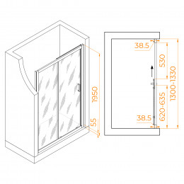 Душевая дверь RGW PA-016 1300