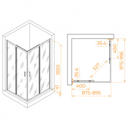 Душевой уголок RGW PA-146 900x1000