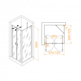 Душевой уголок RGW PA-134B (PA-104B+Z-050-2B+O-204B) 700x700