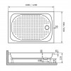 Душевой поддон прямоугольный RGW LUX/TN  900x1200