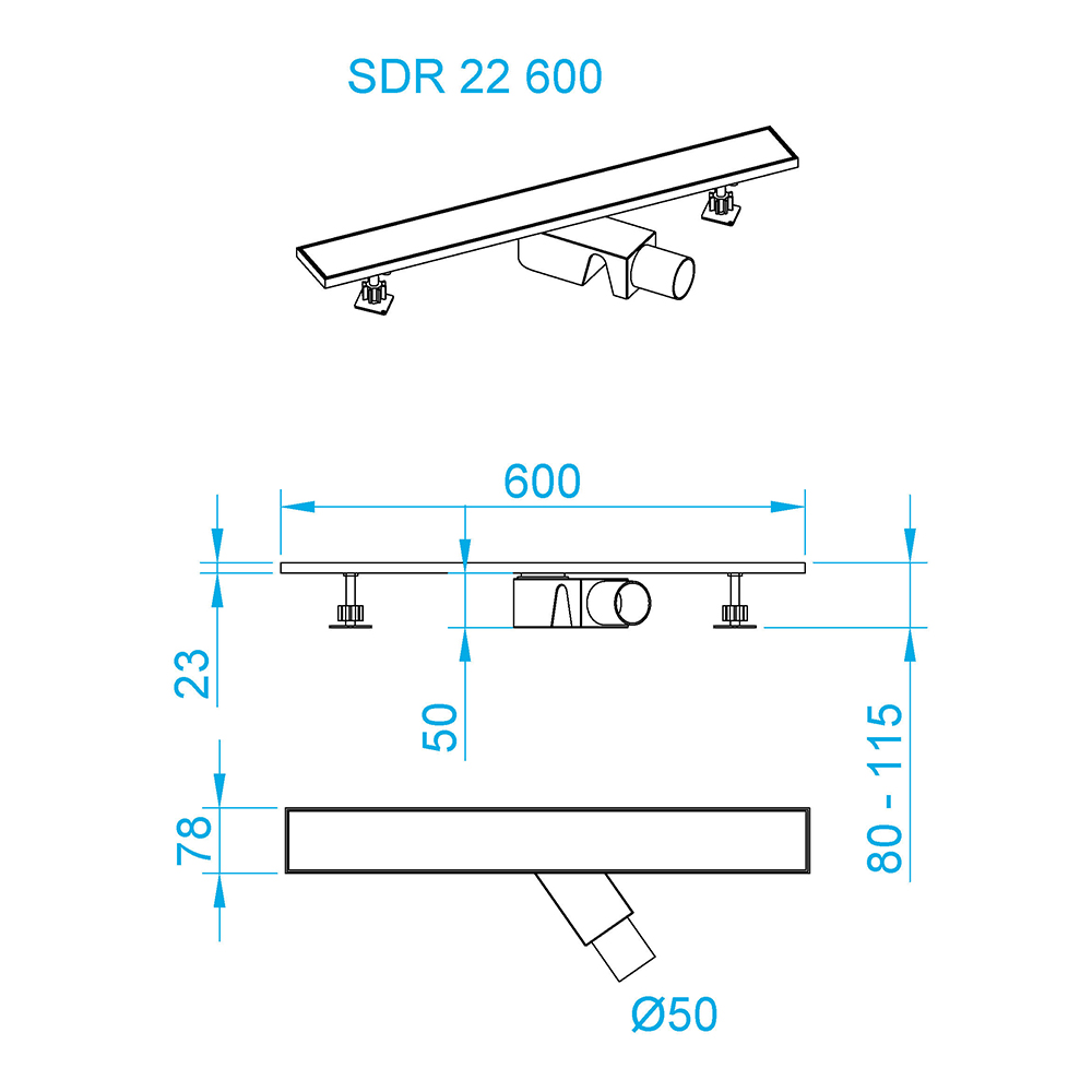 Душевой трап RGW SDR-22
