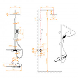 Душевая система RGW SP-34B